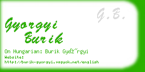 gyorgyi burik business card